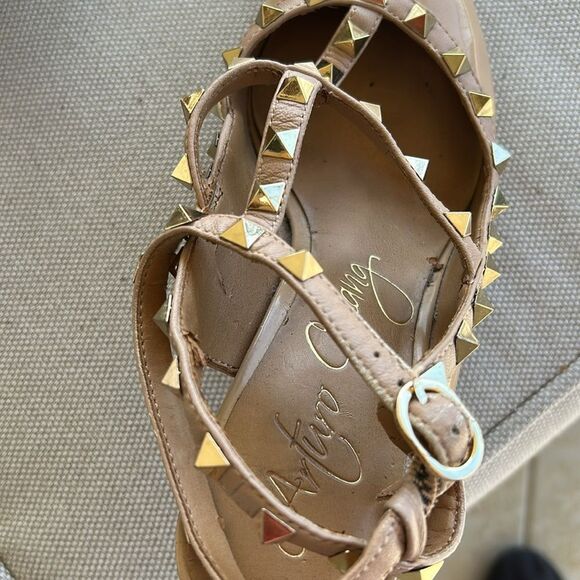 Studded Tan Heels - Picture 6 of 6